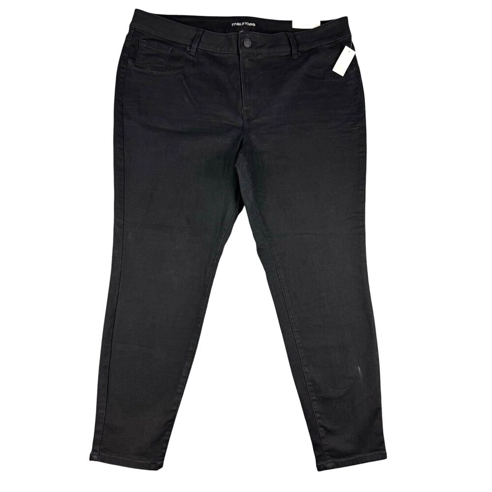 Maurices Jeggings Women's 24W Black Flex Mid-Rise Regular Denim Pants Casual NWT